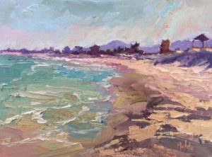 Late Afternoon Along the Sea 9x12 SOLD