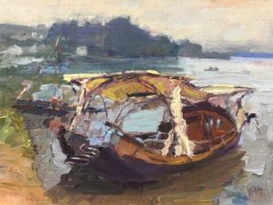 Boat on the Loire, 12x16 SOLD