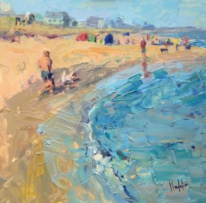 Morning Jog on the Shore 12X12 SOLD