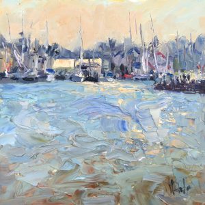 Winter Sun on the Harbor 10x10
