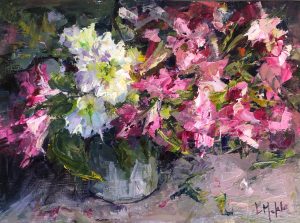Mums and Alstroemerias 9x12 SOLD
