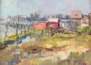 Farm along the Coast 9x12 SOLD
