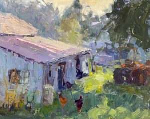 Morning Light in the Yard 11x14