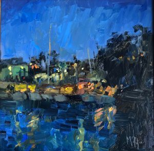 Night Harbor 12x12 SOLD