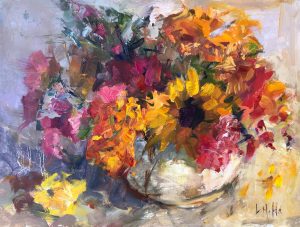 Sunflowers in an Earthen Crock SOLD