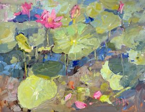 The Lotus Pond 11x14 SOLD_